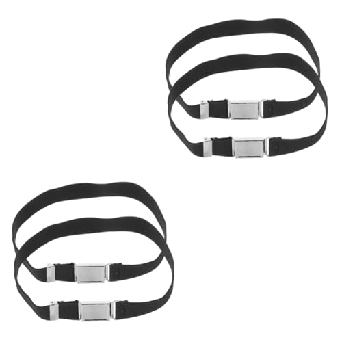 4pcs Decorative Elastic Waist Belt for Boys and Girls and Comfortable Stretch Belt Secure Buckle for Boys and Girls for School Uniforms and Casual Wear