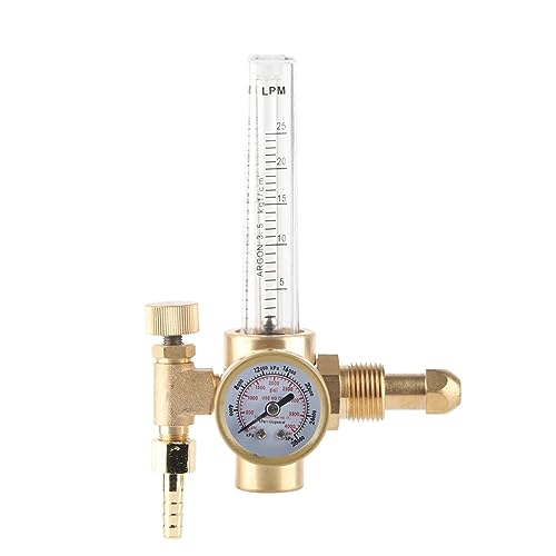 Argon CO2 Regulator, Flows Meter Gas Regulator, Argon Regulator Flows Meter, with G5/8-14 Inlet Connection, 0-4000 PSI, M12x1 Outlet, for TIG MIG Welding