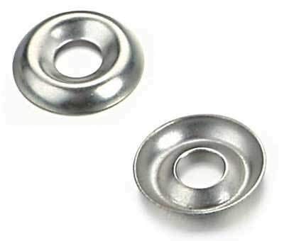 (500) 1/4" Nickel Plated Countersunk/Cup Finishing Washers