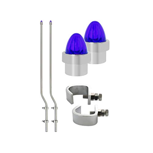 GG Grand General 94824 Purple 1 inch Chrome Plated Watermelon Lighted Bumper Guide, Pair