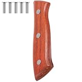 COLLBATH Mango de Cuchillo de Cocina de Madera con Remaches Antideslizante de Repuesto para Empuñadura de Cutter Cómodo para Cortar y para Reemplazo Diario