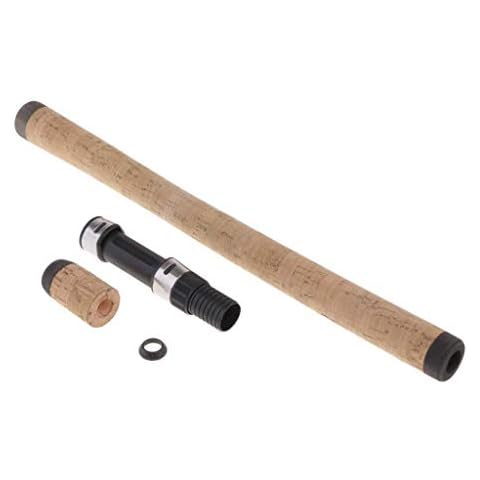 Tenlacum Angelrute Korkgriff DIY Lomg Gerader Griff Stange Kork Griff Set Cover