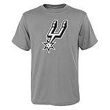 Outerstuff NBA Boys Youth (8-20) Primary Logo Short Sleve T-Shirt, San Antonio Spurs Grey