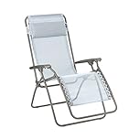 Lafuma MOBILIER - Relaxsessel Zero Gravity RT 2 - Klappbarer Liegestuhl für Terrasse, Garten - Strapazierfähiges Batyline-Gewebe - Mehrpositionenliege, Komfortabel - Himmelblau