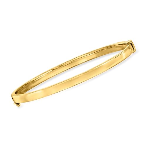 Ross-Simons 4mm 18kt Gold Over Sterling Bangle Bracelet