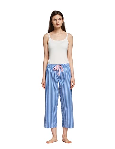 Image of CYZ Comfortable Cotton Capri Woven Pajamas for Women, Casual Capris for Women, Perfect for Daily Wear and Sleepwear