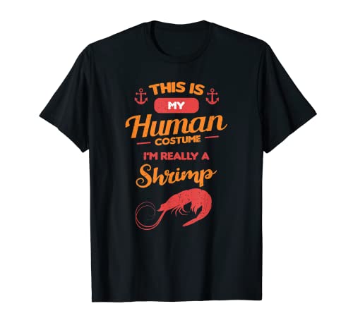 Disfraz humano divertido de camarones con gambas o gambas Camiseta