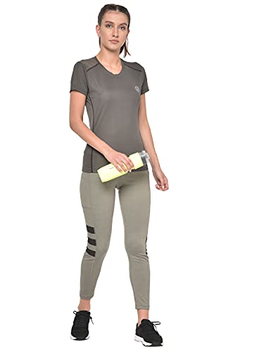 Image of CHKOKKO Women's High Rise Regular Fit Polyester Blend Sports Leggings (JSSTIGHT)