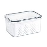 Baobiutin Obstvorlagbeh&auml;lter K&uuml;hlschrank Organizer K&uuml;hlschrank Futtersalatbeh&auml;lter mit Deckel Colander 850 ml Aufbewahrungsbox
