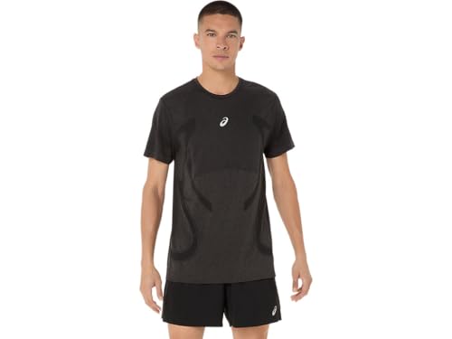 ASICS Men's Road Seamless Short Sleeve TOP Running Apparel, S, Performance Black