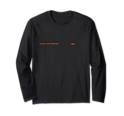 Flag Germany Long Sleeve T-Shirt, Black