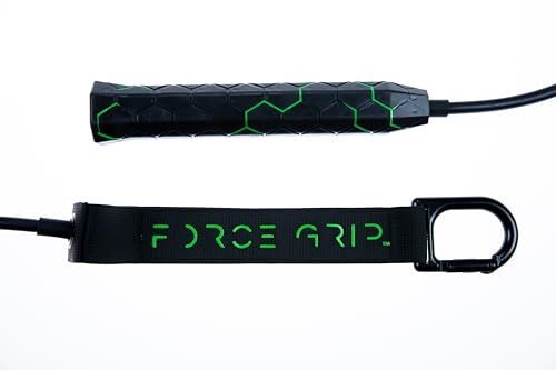 Force Grip: Tennis Training Aid for Forehand, Backhand, Serve Strength Trainer for Racket Head Speed, Power and Spin Portable Swing Trainer for Tennis, Pickleball, Padel, Golf