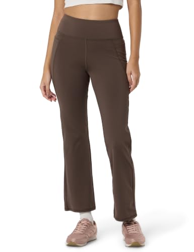 Image of Enamor High Rise Full Length Pull on Boot Cut Active Pant for Women - Relaxed Fit, Quick Dry, Antimicrobial - A402