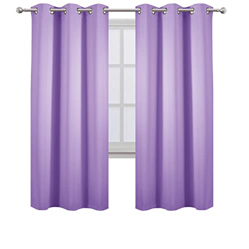 Image of LEMOMO Lavender Thermal Blackout Curtains /42 x 72 Inch /Set of 2 Panels Room Darkening Curtains for Bedroom