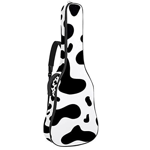 Sac à dos pour guitare avec motif imprimé vache unique et double sangle réglable
