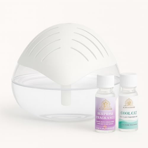 Alakhdhani Aroma Diffuser & Air Humidifier – 500ml Water Tank – Cool Mist Humidifier for Home, Spa, Meditation, Office – White Color