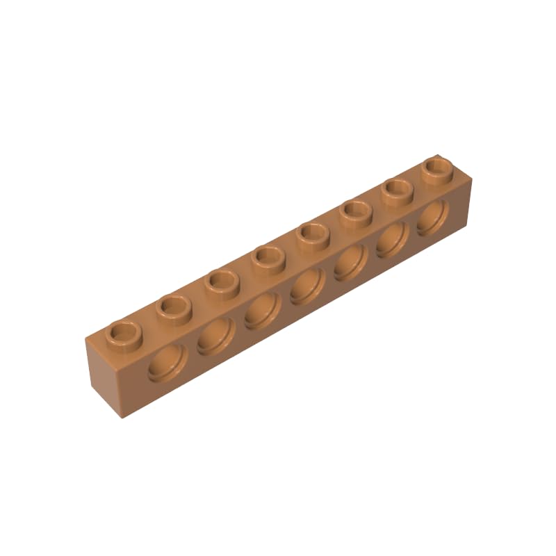XYEIUGO 3702 Technology Brick Technic Brick 1x8 [7 Holes], 10 PCS