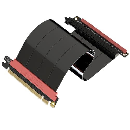 LINKUP PCIe 5.0 Riser Cable | Vertical GPU Mount | Single Reverse, 30cm