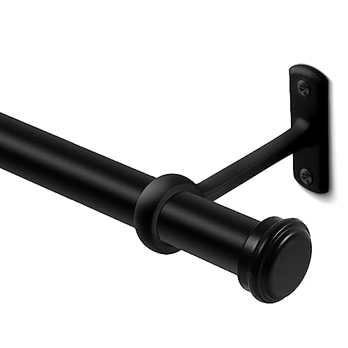 Curtain Rods For Windows 66 To 120, 1 Inch Black Curtain Rod, Industrial Curtain Rods, Indoor/Outdoor Curtain Rods, Room Divider Drapery Rods, Adjustable Telescope Curtain Rod #TOP7