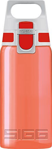 SIGG VIVA ONE Red Cantimplora infantil (0.5 L), botella transparente sin sustancias nocivas y con tapa hermética, cantimplora para niños para usar con una mano Cover