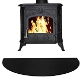 SKIKHN Alfombra Ignifuga Semiredonda,Alfombra Ignífuga para Chimenea, 102 x 50 cm, Chimenea Estera ignífugo,no Inflamable, Alfombra Ignifuga, para Cocina, Parrilla, Fireplace,Suelo,Lawn y Camping
