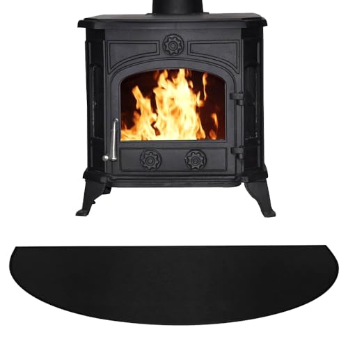 SKIKHN Alfombra Ignífuga para Chimenea, 102 x 50 cm, Chimenea Estera ignífugo, Tapete Ignífugo para Chimenea, no Inflamable, Alfombra Ignifuga, para Cocina, Parrilla, Fireplace, Suelo, Lawn y Camping