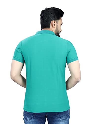Image of Men's Cotton Embroidred Stretchable Polo T-Shirts Half Sleeves 250 GSM Cotton Regular Fit T-Shirt for Everyday Wear
