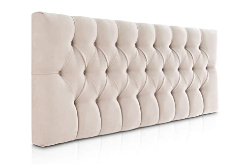 Cabeceros de Cama Capitone SUENOSZZZ-ESPECIALISTAS DEL DESCANSO Cabecero Copenhague de Gran Acolchado, con Botones en capitoné para Camas de 135 (145 x...