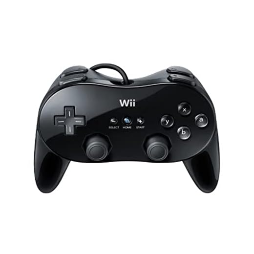 Manette classique pro. Wii Noire