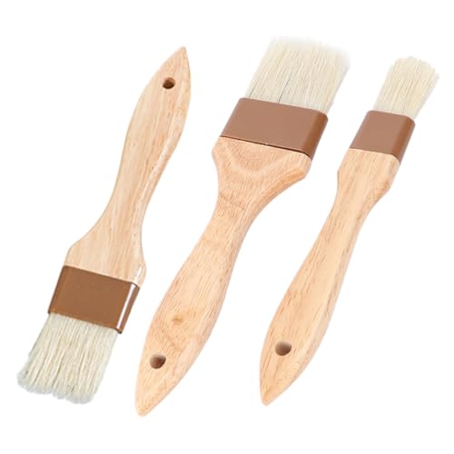 VANZACK 3 Piezas cepillo de cerdas cocinando barbacoa cepillo de cocina brocha de pastelería plato pincel cocina brocha cocina cepillo para rociar suministros de cocina pelo de cerdas