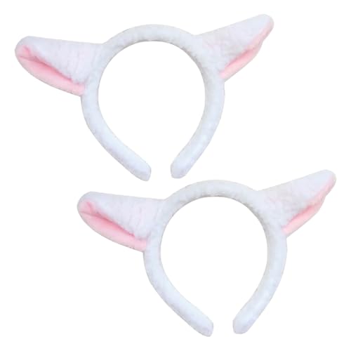 FUIPVGI 2 Peças diadema de animal animais headband toque de animal diadema de desenhos animados Halloween faixas para o cabelo Hair Hoop acessórios de festa de cosplay (2 peças) (2)