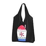 [RFSHOPE] イチゴのかき氷 エコバッグ ショッピングバッグ 防水 大容量 折りたたみ コンパクト レジ袋 買い物袋 軽量 ットサイズ コンビニ アニメ グッズ キャラクター プレゼント