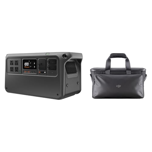 Image of DJI Power 1000 V2 Portable Power Station with Protective Storage Bag, 1024Wh LFP Battery, Compact Size, 2600W Stable Output, 0-80% Recharge in 37 Mins, Electric Generator for Home, Camping, Off-Grid