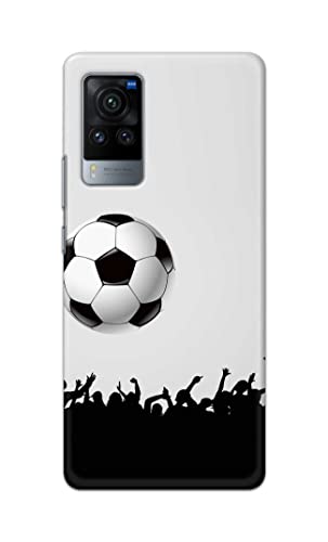 Image of Printed Hard Back Cover Case for Vivo X60 Pro Back Cover (Football Icon) -702