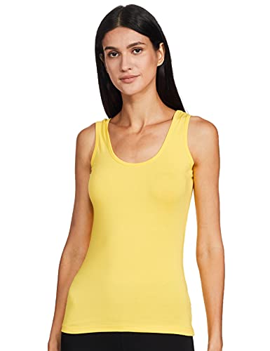 Image of Longies Women's Sleeveless Camisole (LWSLTPO2V001 Purple & Nimbu yellow17 S)