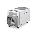 AprilAire E100 Pro 100 Pint Dehumidifier for Crawl Spaces, Basements, Whole-Houses, Commercial up to 5,500 sq. ft., White, Leveling Feet