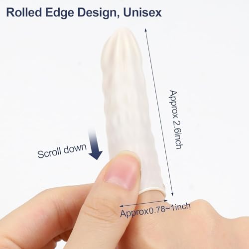 Image of Finger Cots Finger Gloves Disposable(Approx 100pcs),Medium Finger Protectors,Finger Covers Protection for Finger Tips,Thumb Protector for Electronic Repair, Handmade, Industrial Apply