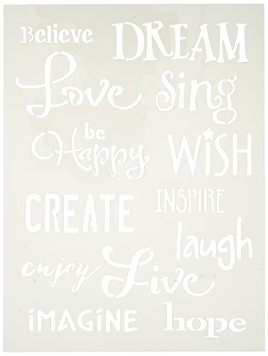 Rayher Plantilla Inspirationen, 15,25 x 20,32 cm, SB-Btl 1 Pieza, Poliéster, Gris, 2.3 x 1.55 x 0.02 cm