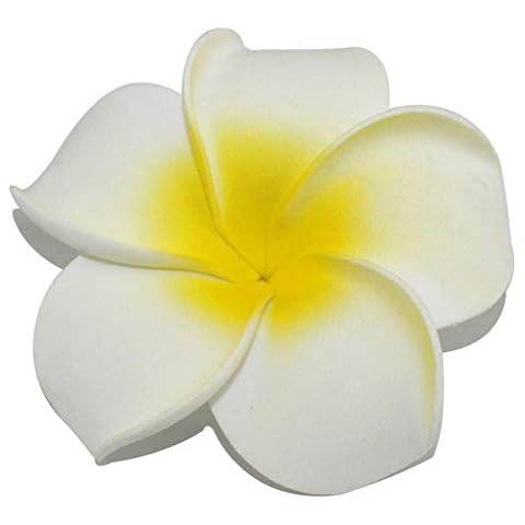 10pcs Plumeria Artificial Hawaiian Foam Frangipani Flower Hair Clip for Wedding Party Home Table Decoration Romance Dia 9CM/3.5inch Cover