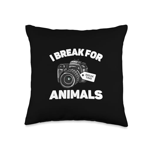 I Break for Animals Throw Pillow