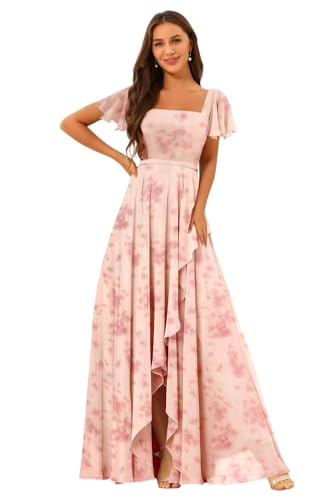 ワンピース Gather Volume Long Dress Cherry Blossom Alyssa Gown – Dress the Population