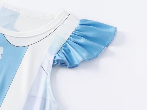 Jurebecia Girls Nightgowns Princess Nightdress Sleepwear Flutter Short Sleeves Pajamas for Toddler Kids Nightie Dress3