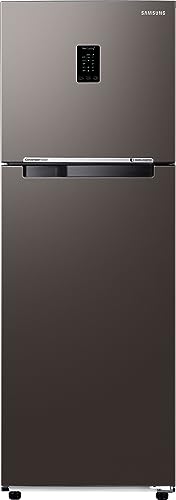 Image of Samsung 322 L, 2 Star, Bespoke Convertible 5-in-1, Digital Inverter with Display, Frost Free Double Door Refrigerator (RT37CB522C2 /HL, Cotta Steel Charcoal)