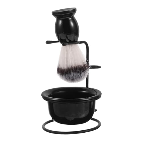 Veemoon Afeitado para Hombre con Brocha de Cerdas de Nailon Suave Soporte Resistente y Taza para Kit de Afeitado Húmedo para Personal y