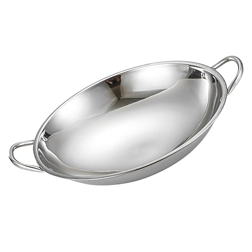 Wok pequeño redondo de acero inoxidable para cocina miniatura 1