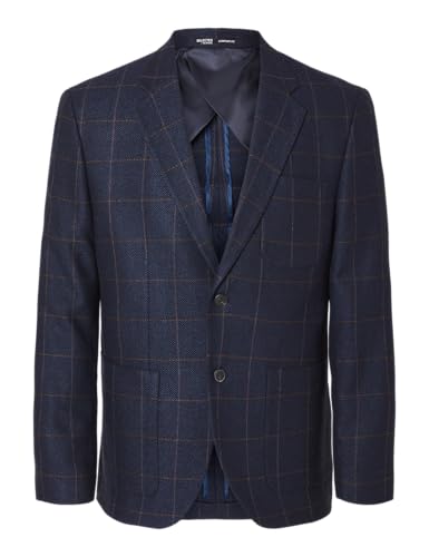 Blazer en laine SELECTED HOMME : veste de costume à carreaux chic Dallas