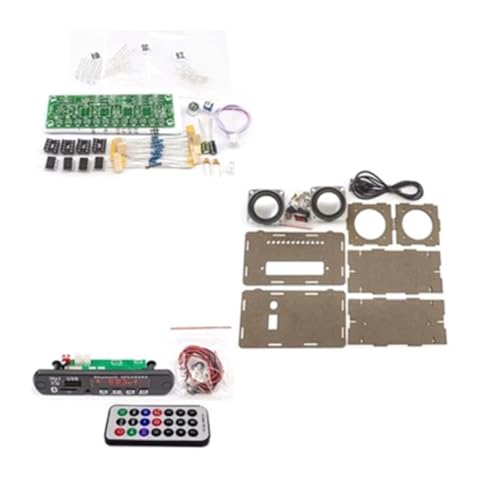Xnuiasqe Kit de Altavoz Bluetooth DIY con Radio FM Proyecto de Soldadura DIY Práctica Ensamblaje de Soldadura Kit Electrónico DIY Altavoz 2x3W A