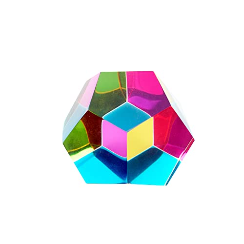 ZhuoChiMall CMY Color Dodecahedron, Dodecahedron Prism for Home or Office Decor, STEM/STEAM Desktop Toys Easter Basket Stuffier for Kids