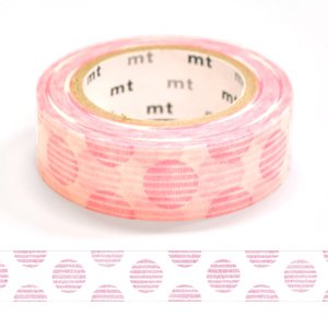 Amazon Co Jp マスキングテープ Mt 手描きドット ピンク 文房具 オフィス用品