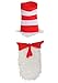 elope Dr. Seuss Cat in the Hat Deluxe Costume Kit For Adults and Kids Standard